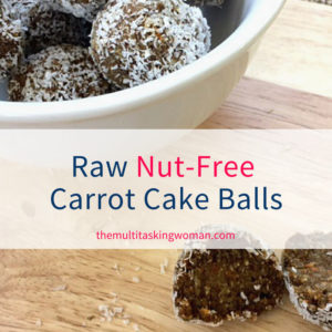 Raw nut-free carrot cake balls